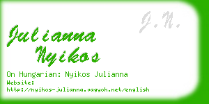 julianna nyikos business card